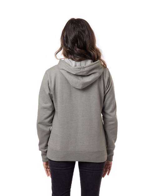 Women's Heathered Full-Zip Hooded Sweatshirt - EC4580 19