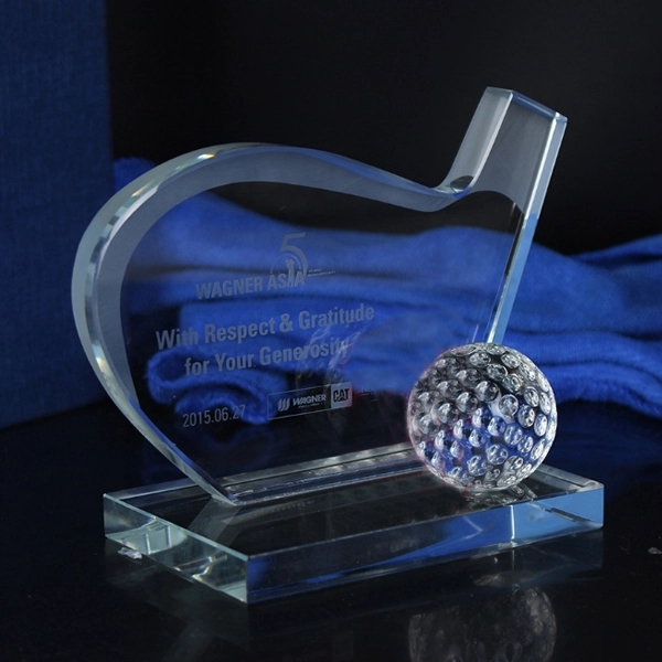 Golf Crystal Trophy 3