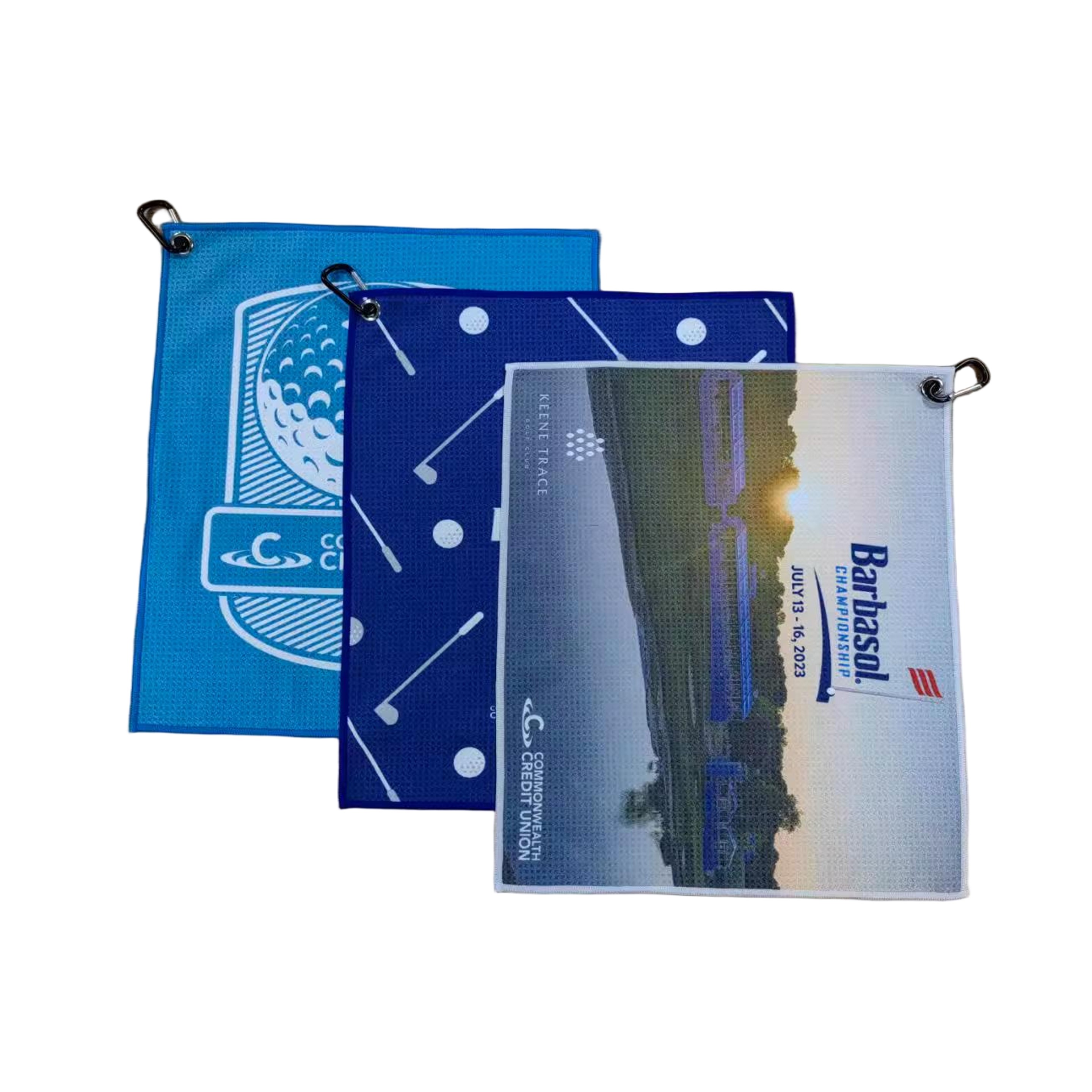 Full Color Waffle Golf Towel - OCEAN 3