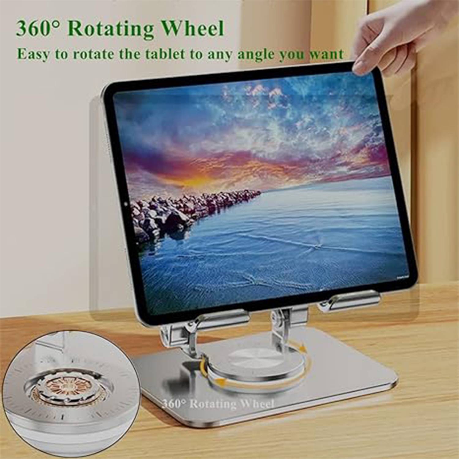 Tablet Stand W/ 360 Degree Rotating Base 6