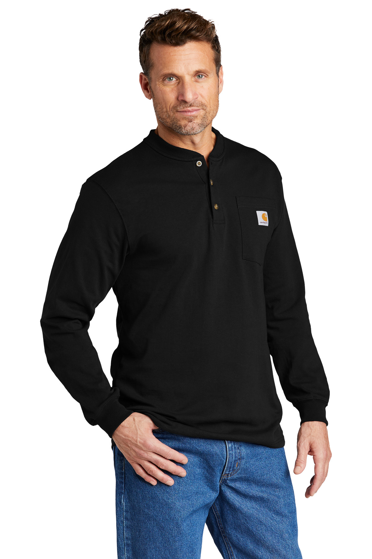 Carhartt Long Sleeve Henley T-Shirt CTK128 1