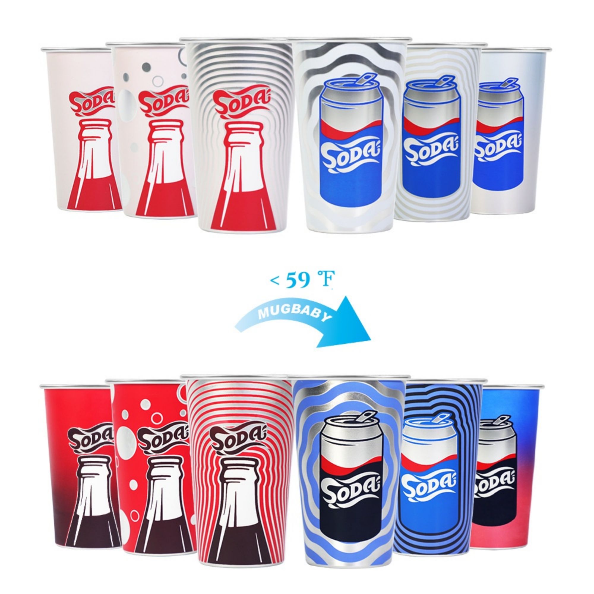 16 oz Aluminum Color Changing Cups 1