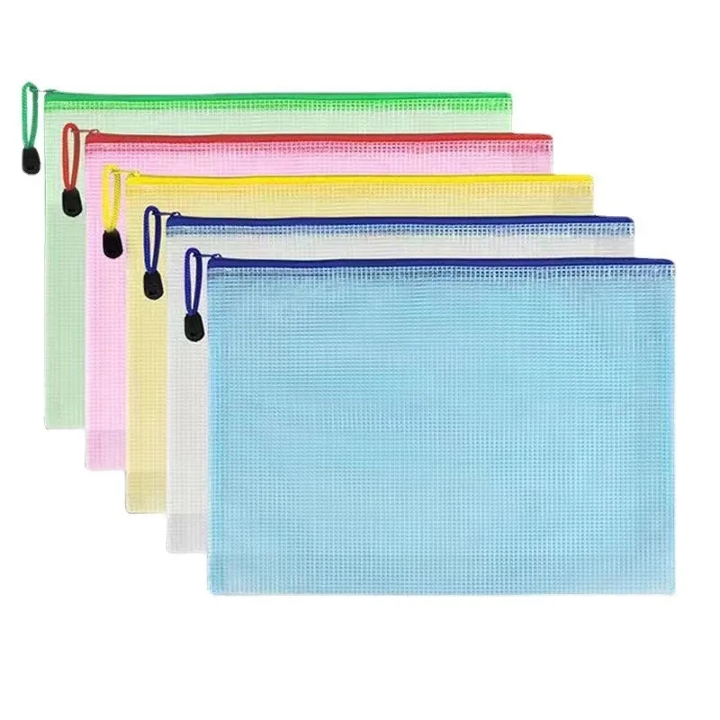 Zipper Pencil Pouch Plastic Zip File Bags 2