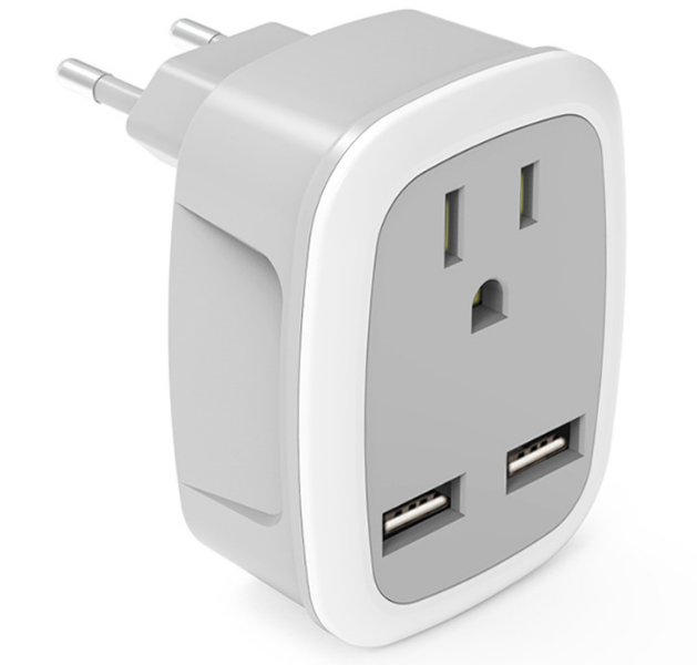 International Power Plug with 2 USB, Type C Outlet 3