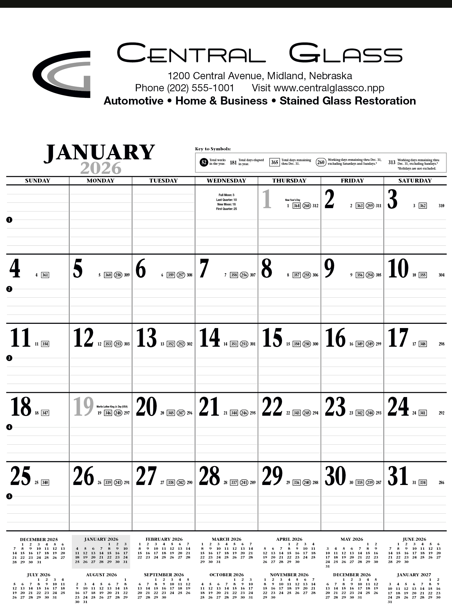 HotLine® Products Large Contractor Calendar 4