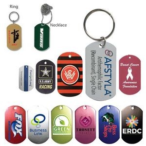 Customizable Aluminum Pendant Key Chain Dog Tag 7
