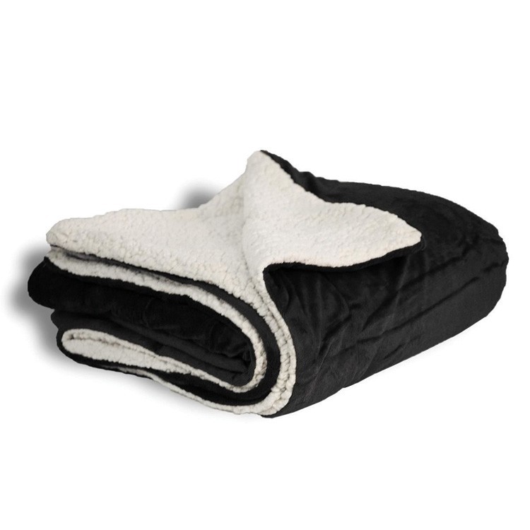 Oversized Black Sherpa Blanket 1