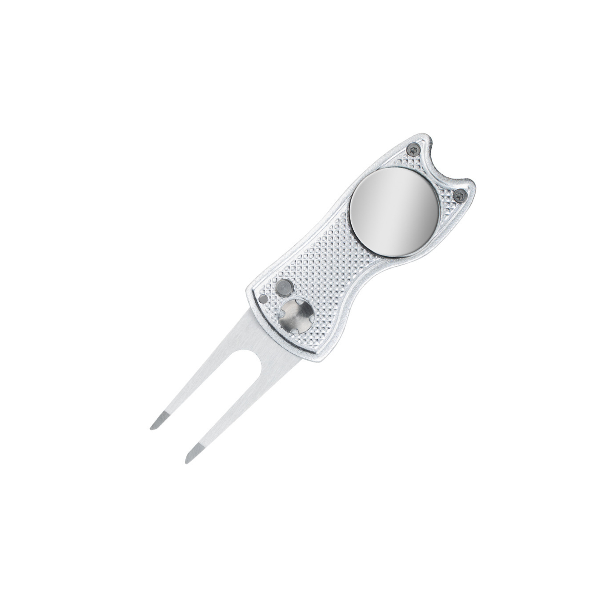 Foldable Stainless Steel Divot Fixer With Magnetic Marker 2.76" 11