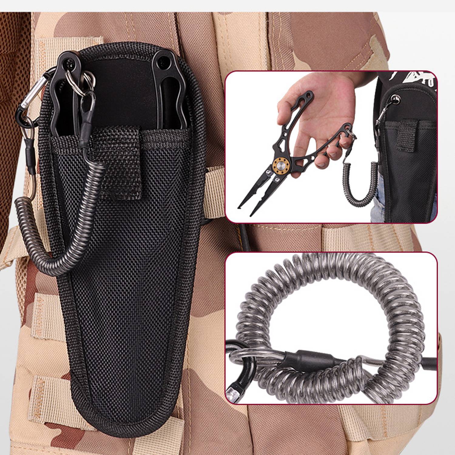 Aluminum Alloy Multifunctional Fishing Pliers Hook Set 5
