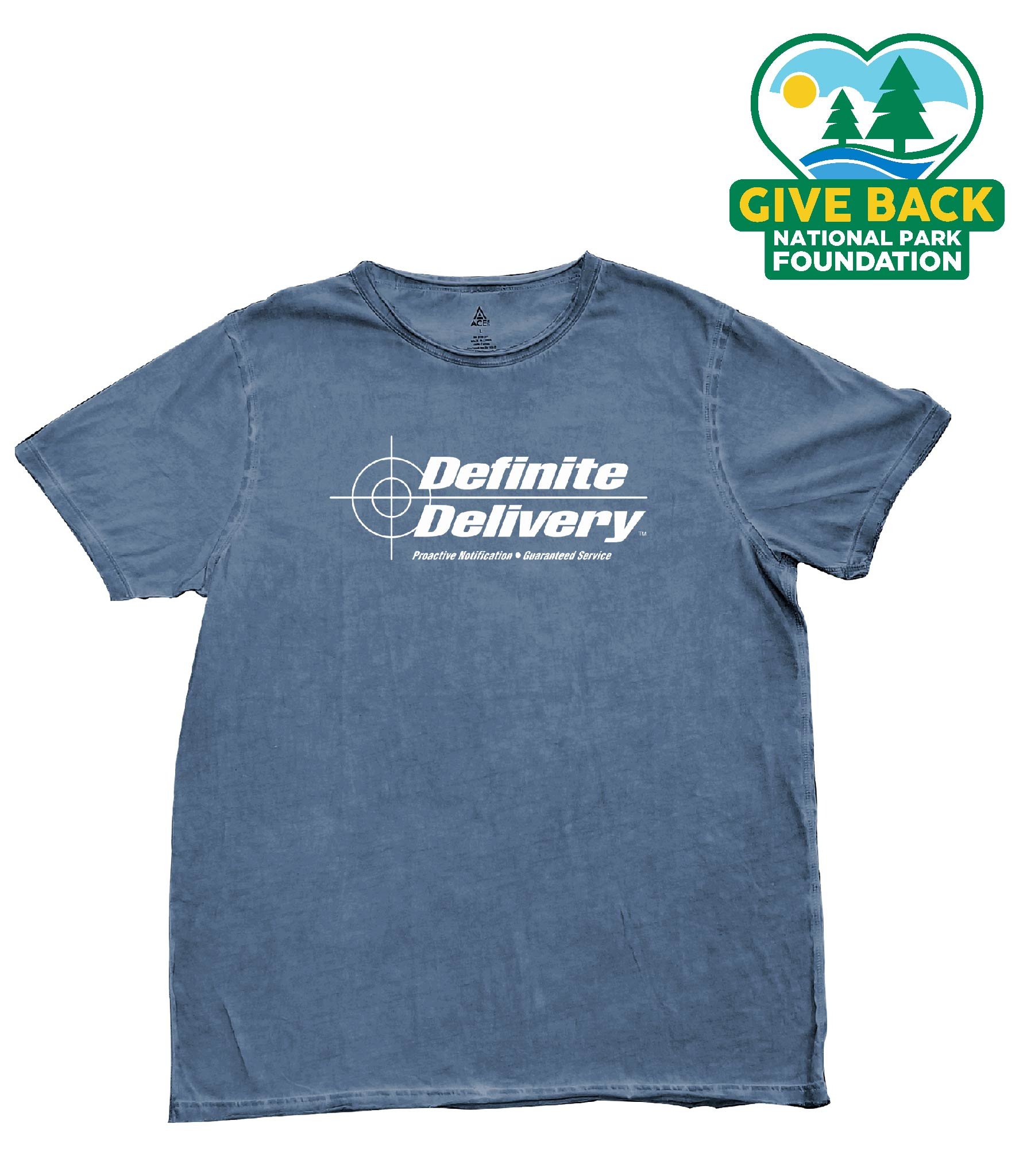 ACE Adult Dirty Wash Raw Edge T-shirt 1