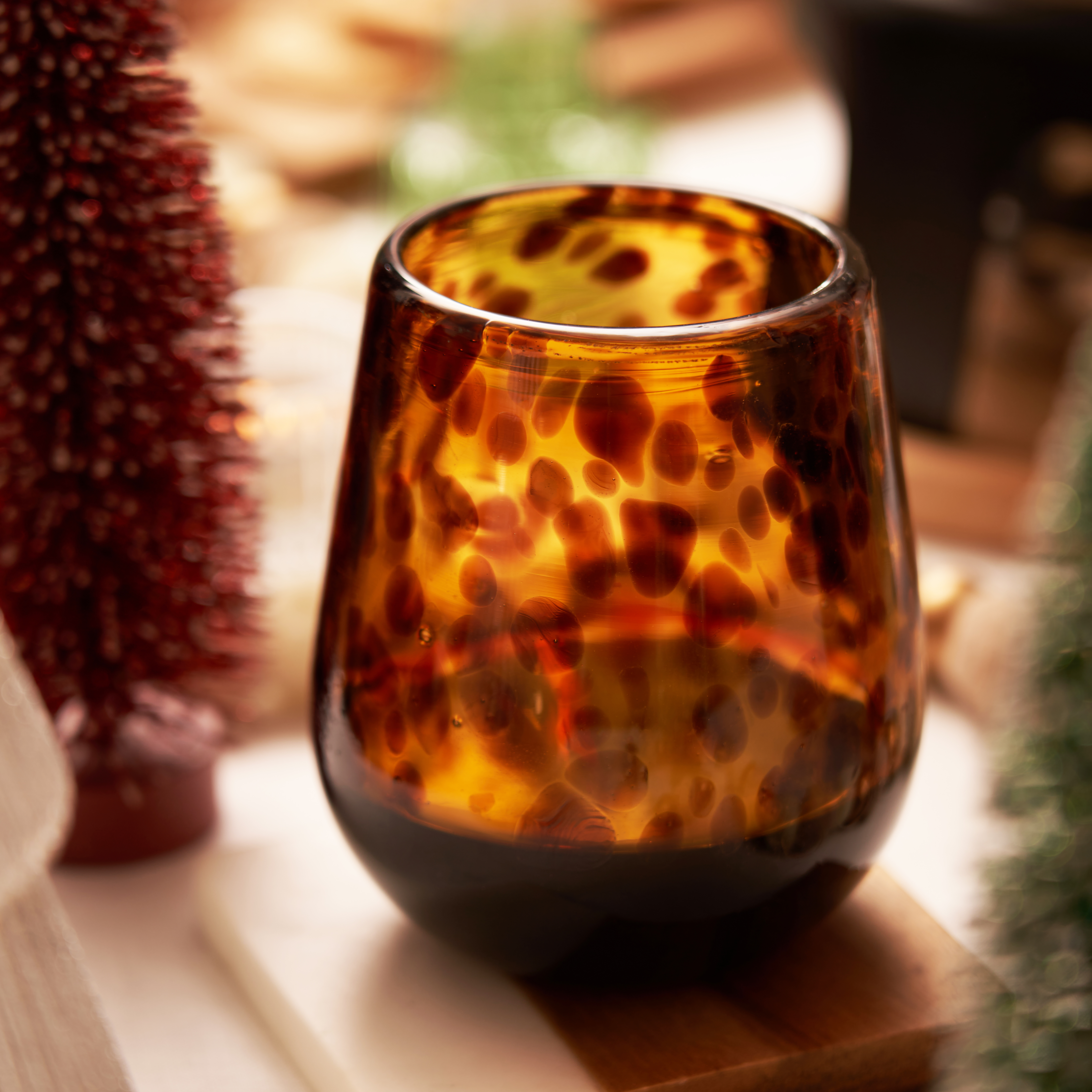Twine Living® Tortuga Stemless Recycled Wine Glass, set of 2 5