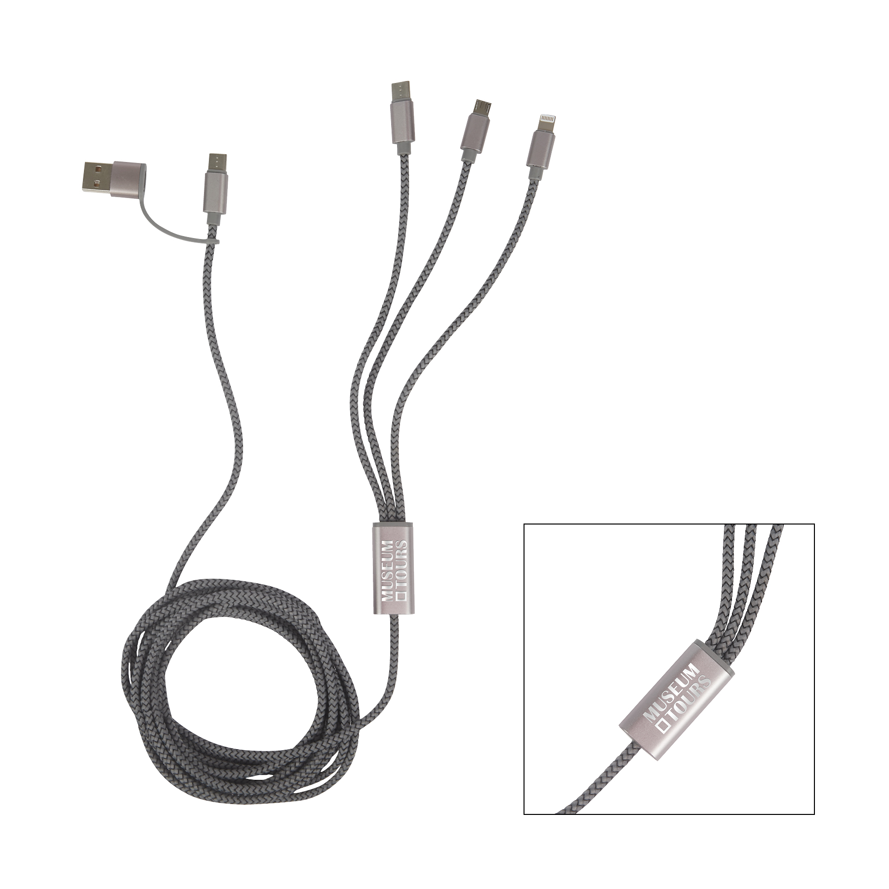 Virgo 9' RPET 5-in-1 Charging Cable 3