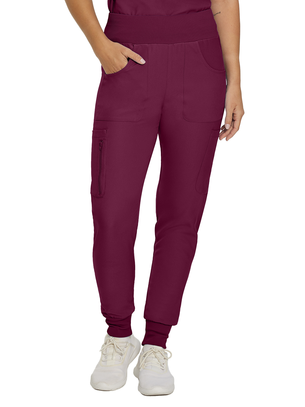 Landau - Forward - Women's Seven-Pocket Mid-Rise Rib-Knit Elastic Waist Jogger Pant 9