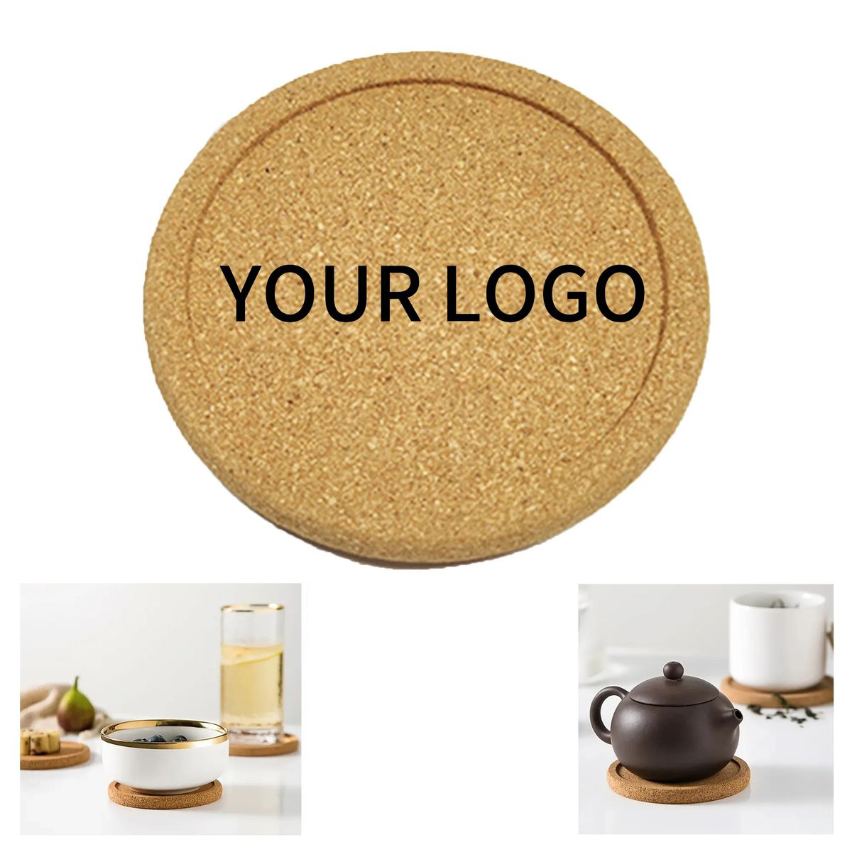 Durable Cork Drink Coaster 3.9 Inch for Tabletops 2