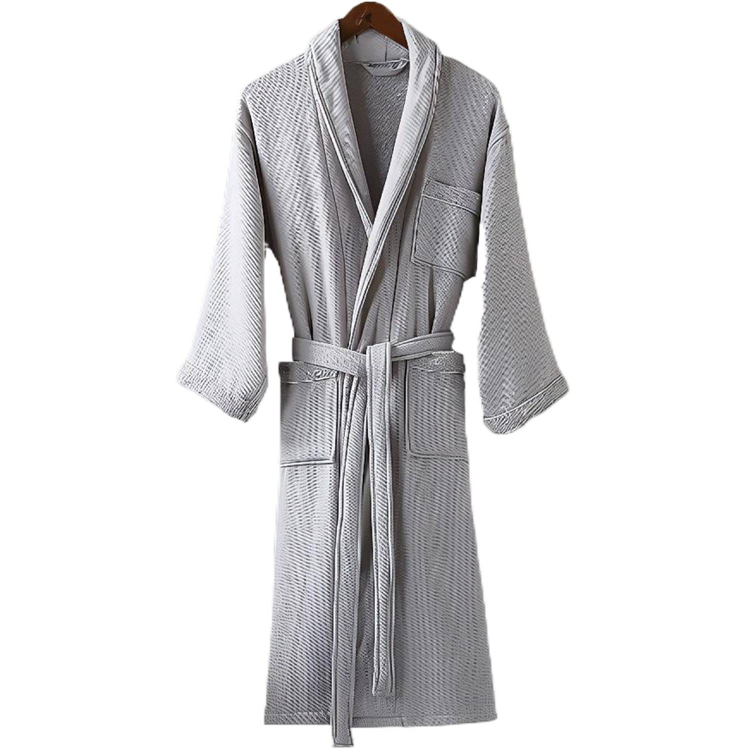 Cotton Long Summer Bathrobe w/Pocket 5