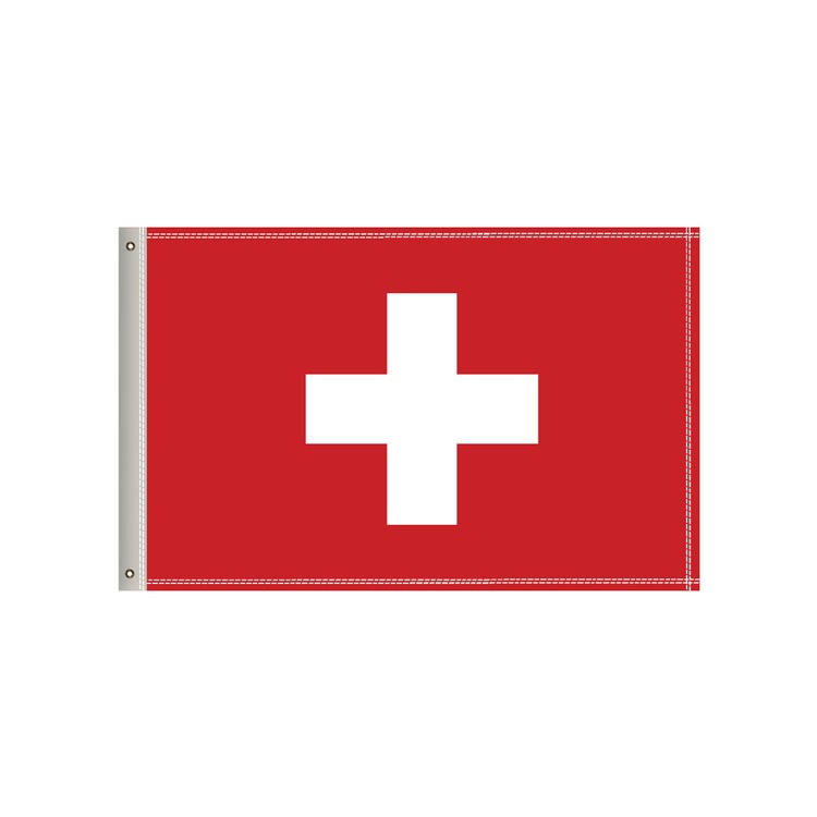 National Flag, Switzerland, Single-Sided - 36"W x 24"H 2