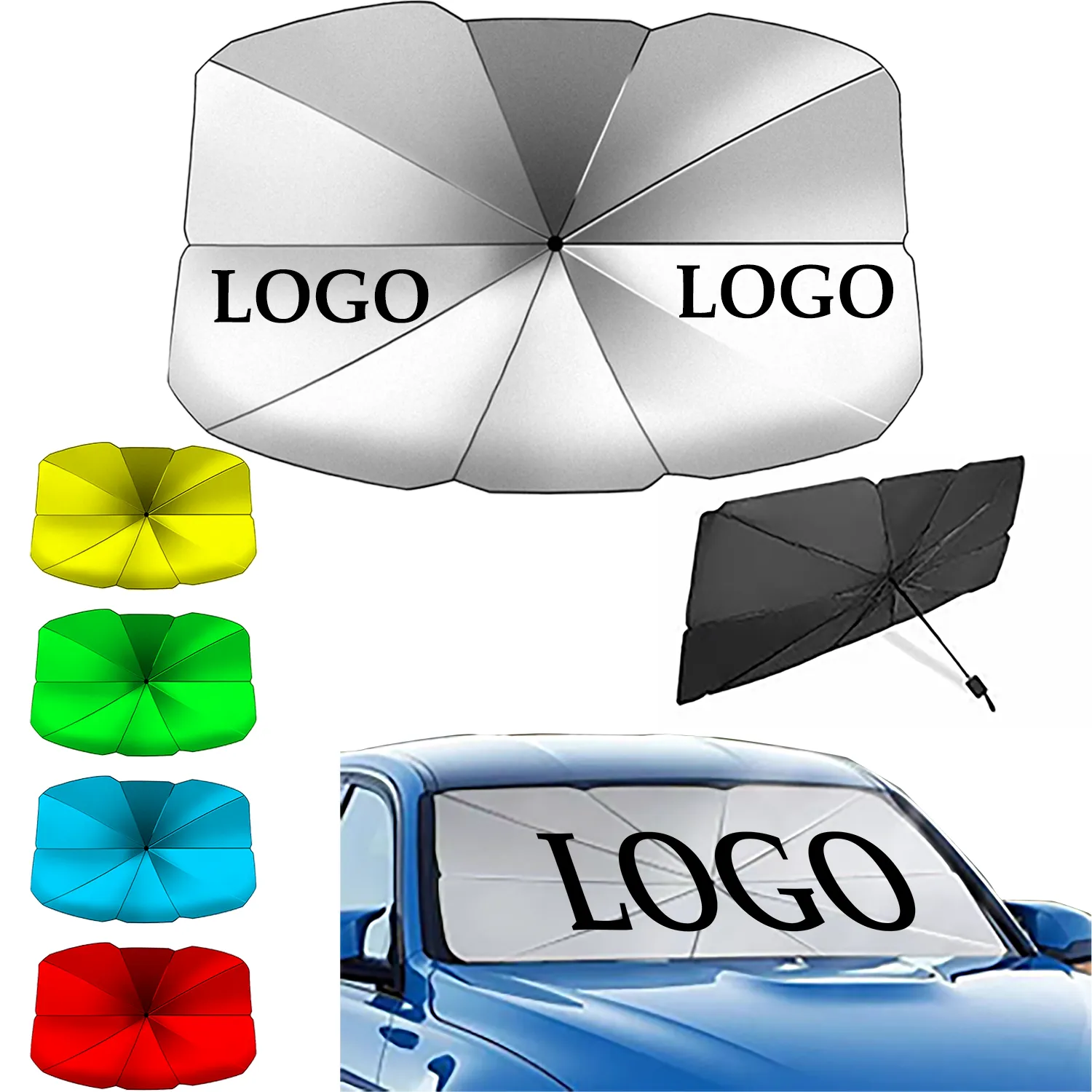Car Folding Umbrella Windshield Sunshade  MOQ50pcs 1
