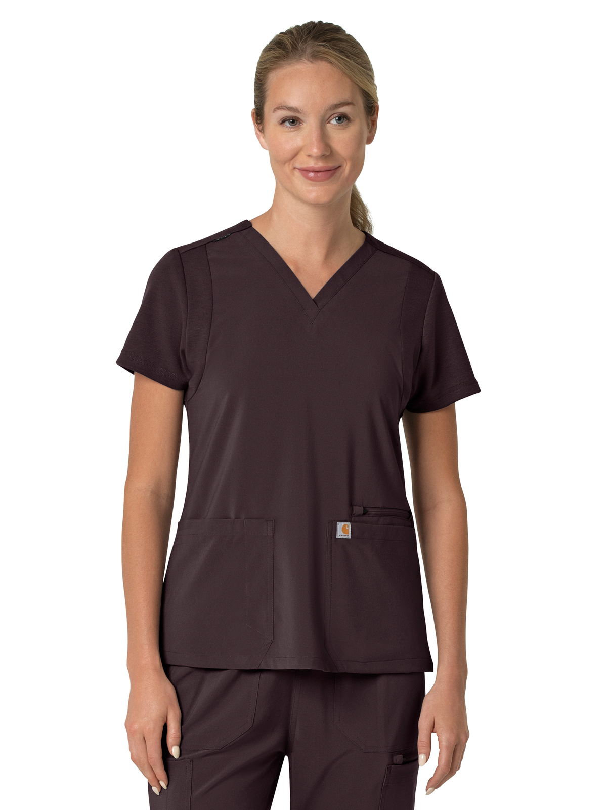 Carhartt Scrubs - Force Cross-Flex - Women's Three-Pocket Flex Panel V-Neck Top 57