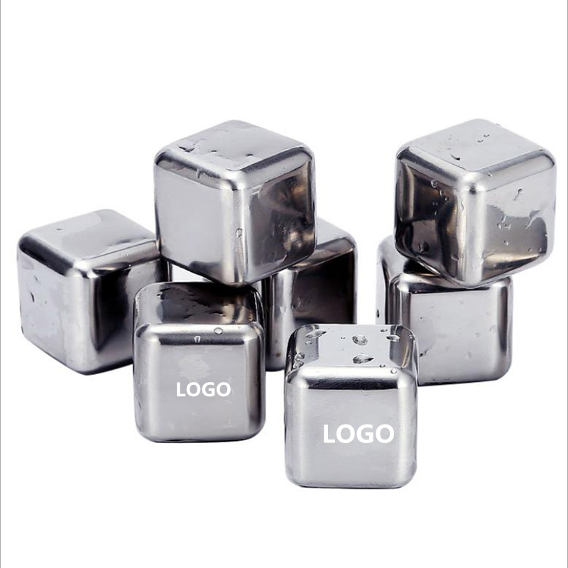 Whiskey Stones Reusable Ice Cube, 304 Stainless Steel 4 In 1 Case 3
