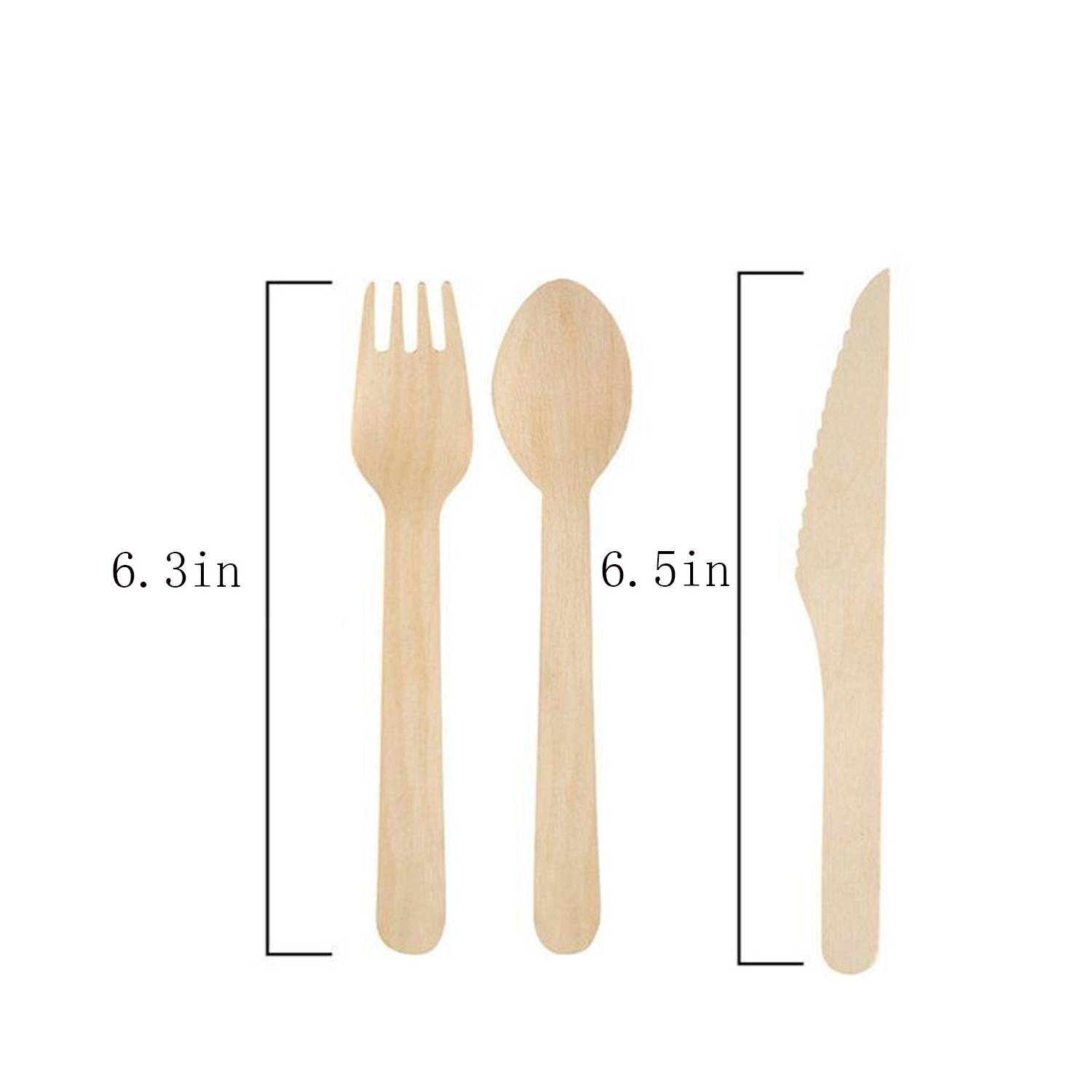Disposable Wooden Cutlery Set 2