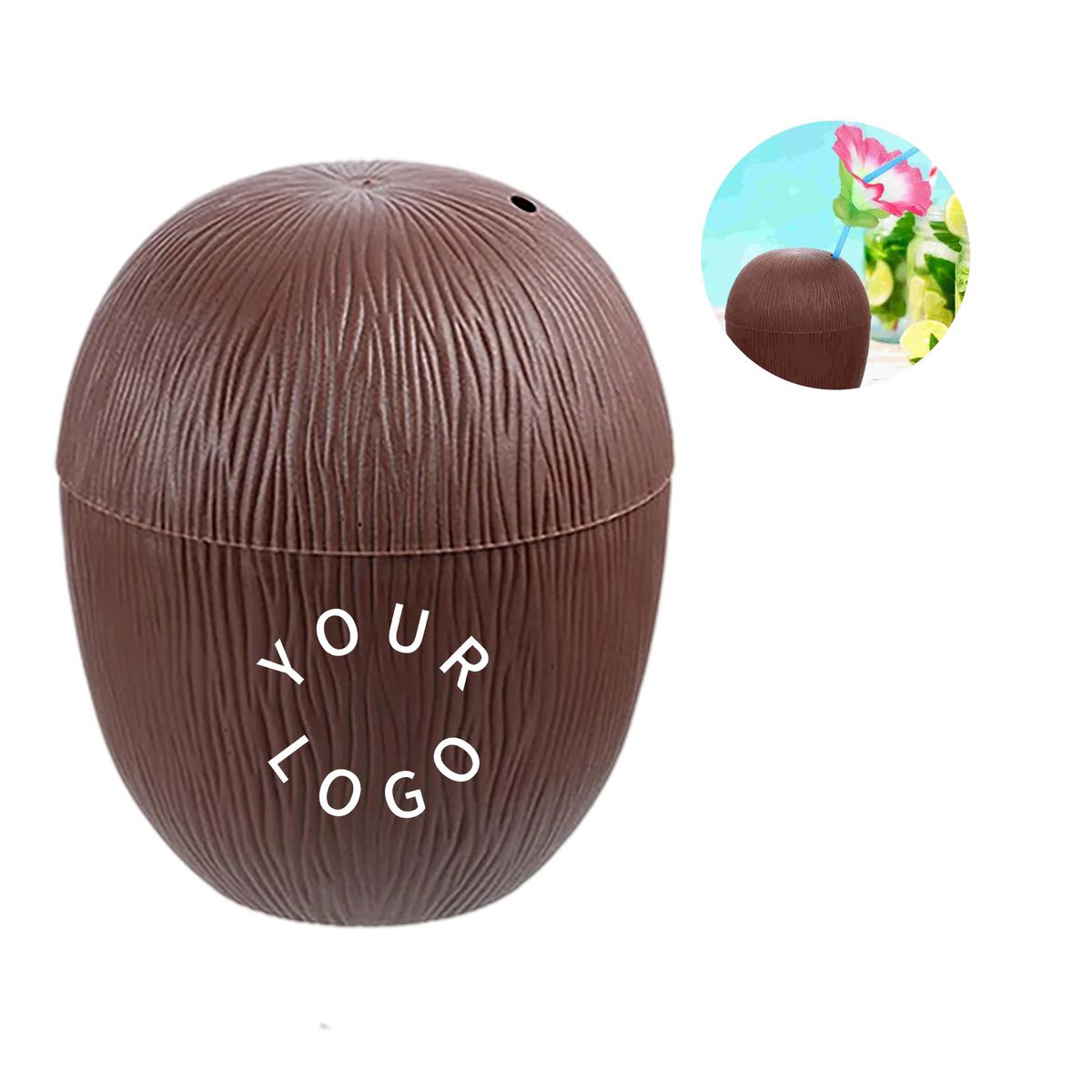 Personalized Coconut Cup for Beach-Themed Events 2