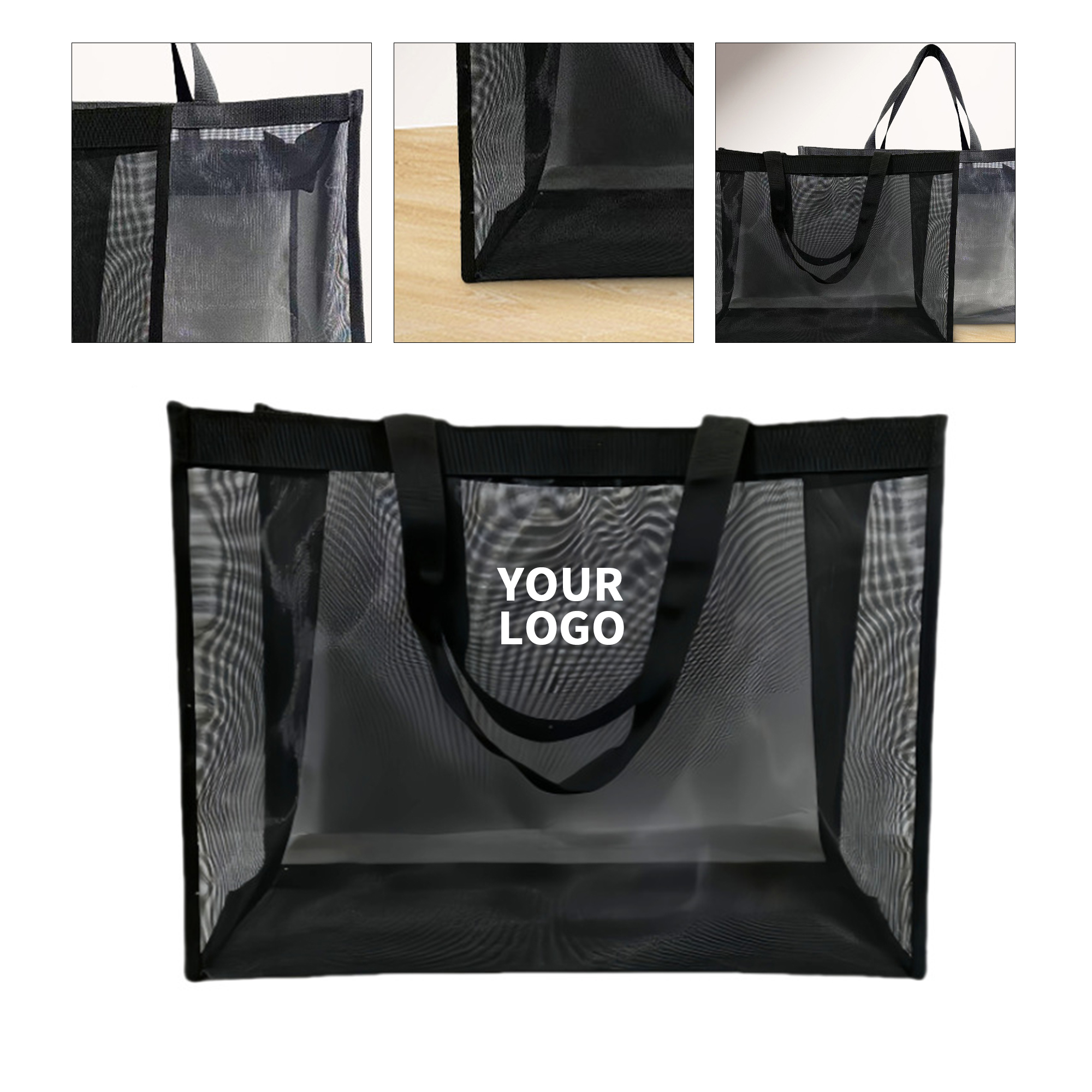 Large Mesh Beach Tote Bag 19.7" x 5.9" x 13.8" 2