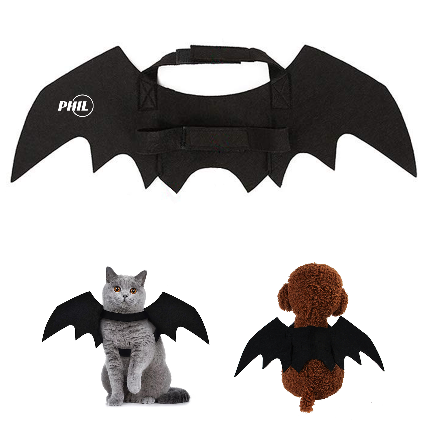 Adjustable Halloween Pet Bat Wings Costume 2
