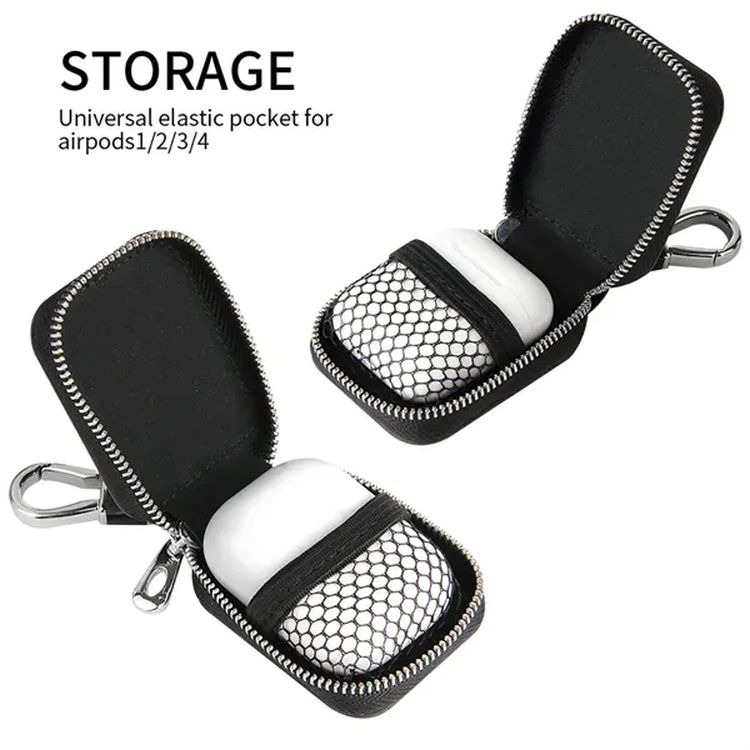 PU Leather Earphone Case with Keychain 3