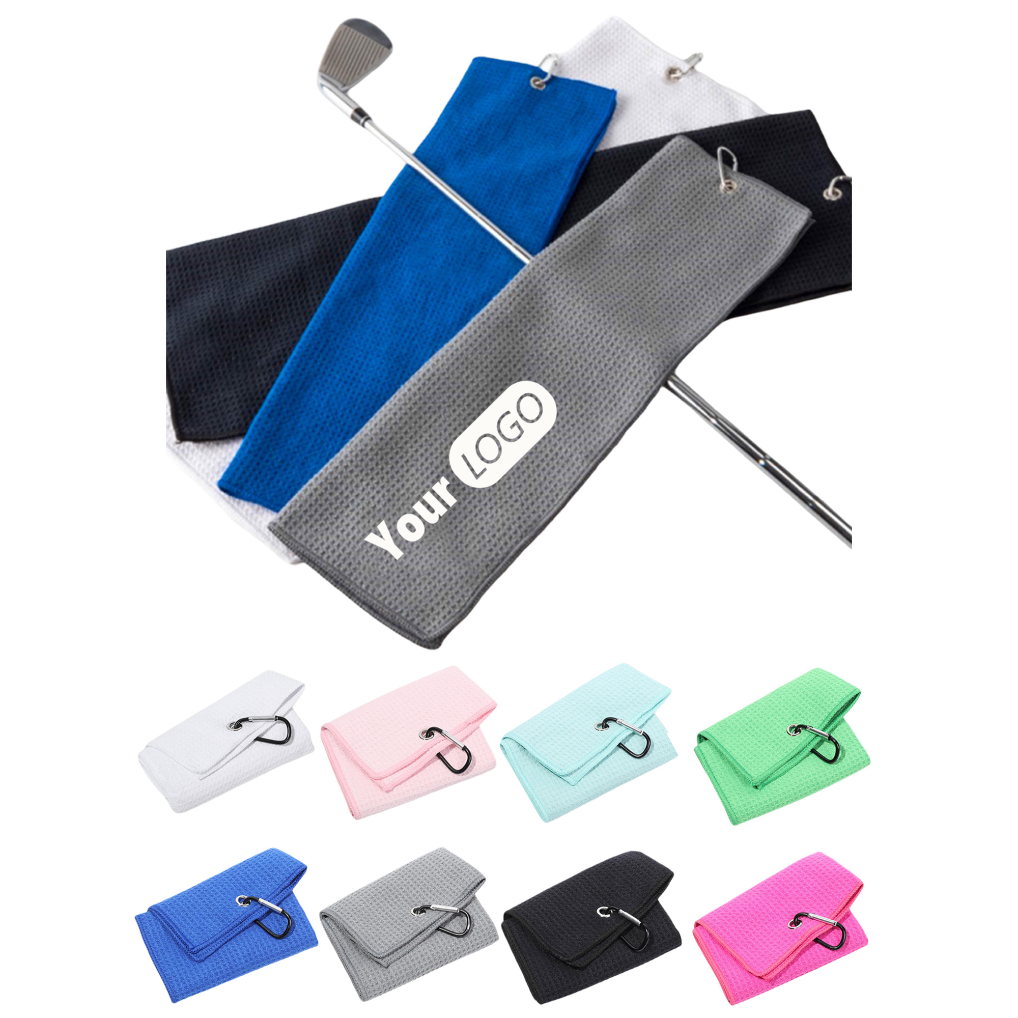 16" x 20" Golf Towel Equipped with Grommet and Hook 2