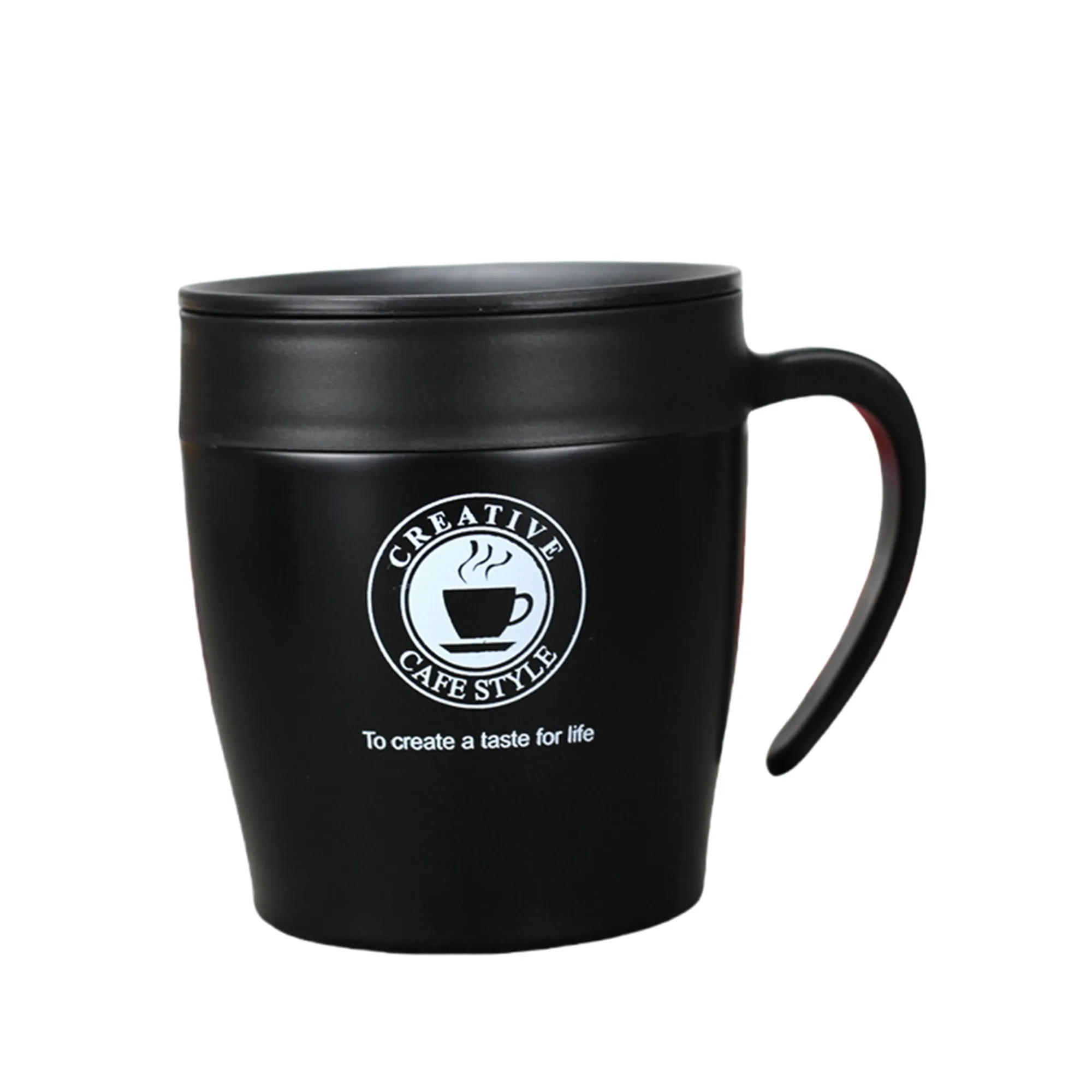 12oz Insulated Coffee Mug with Handle and Lid 2