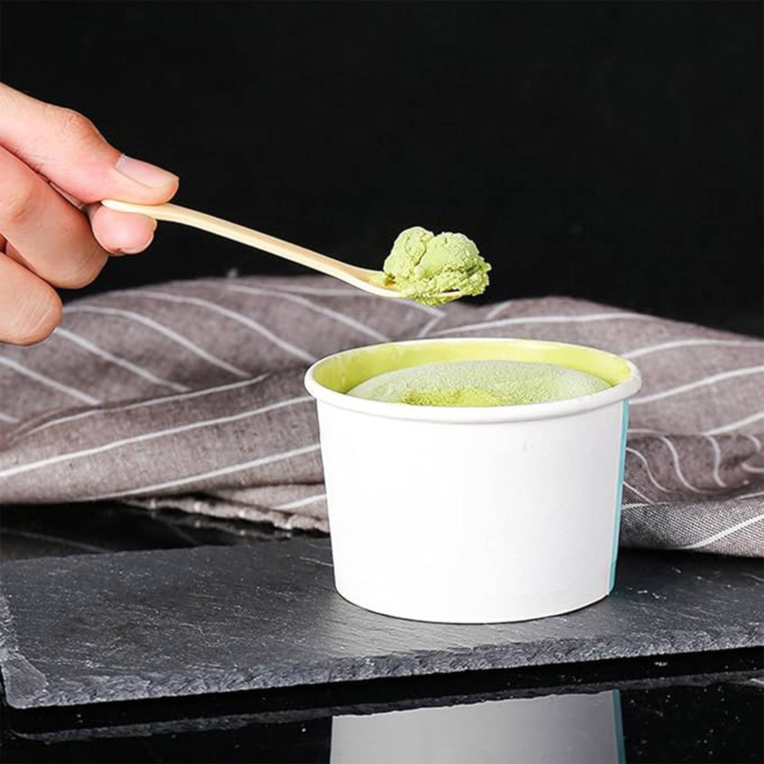 Disposable Mini Plastic Tasting Ice Cream Spoon 3