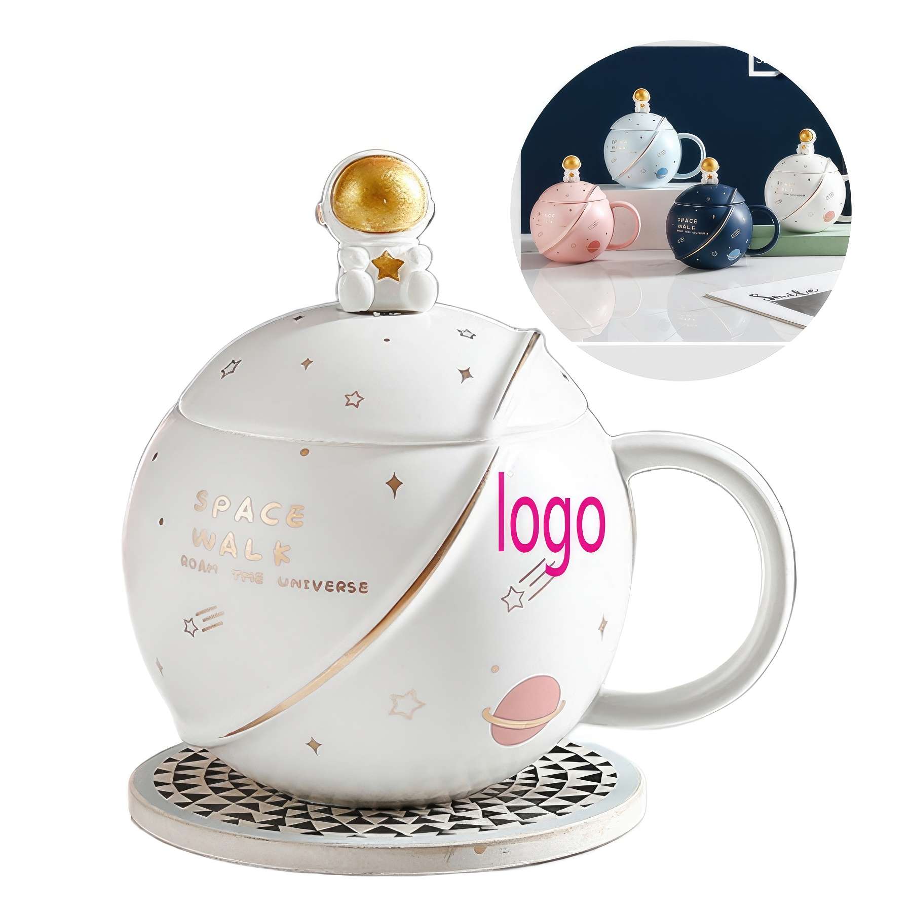 Creative Cartoon Couple Ceramic Cup Christmas Gift 2