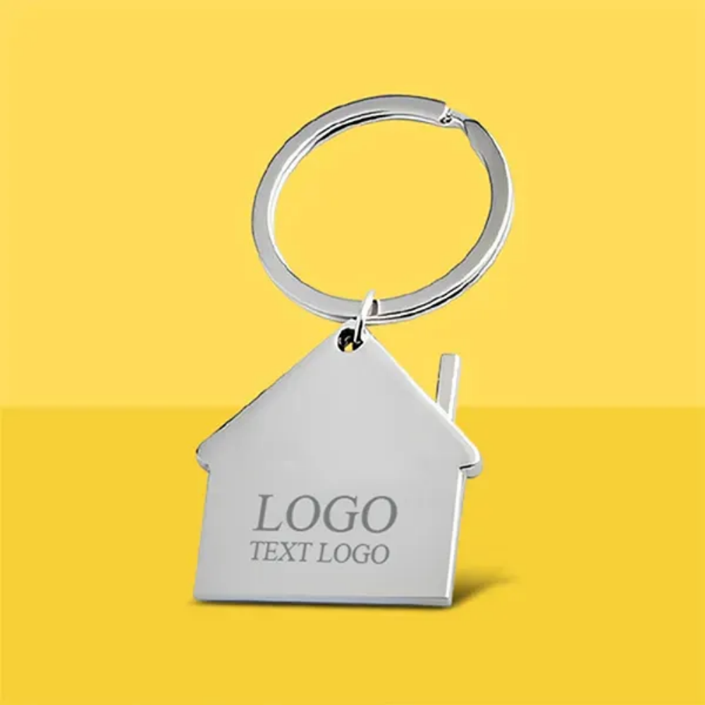 Custom House Shape Metal Key Tag