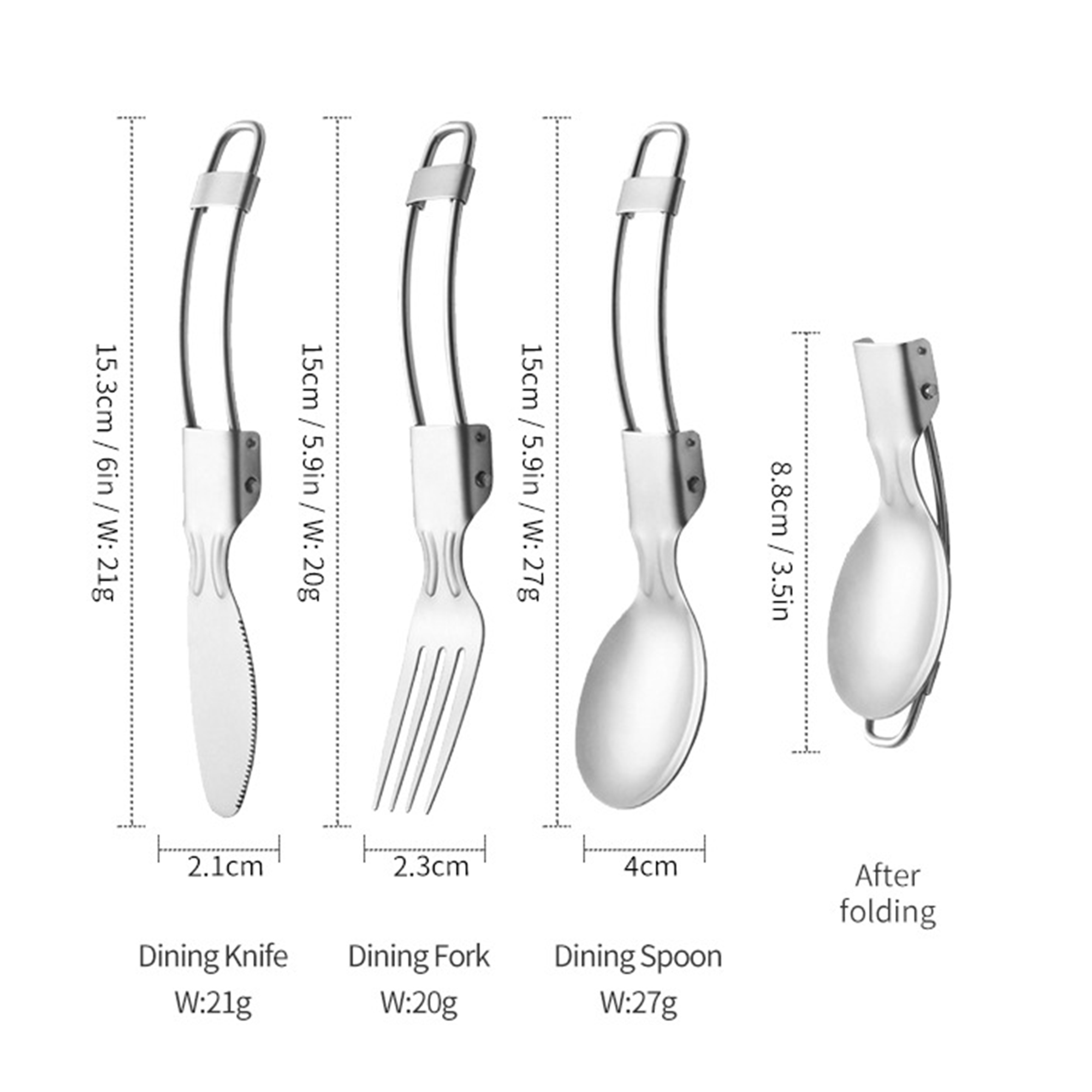 Folding Tableware Three-piece Set 2