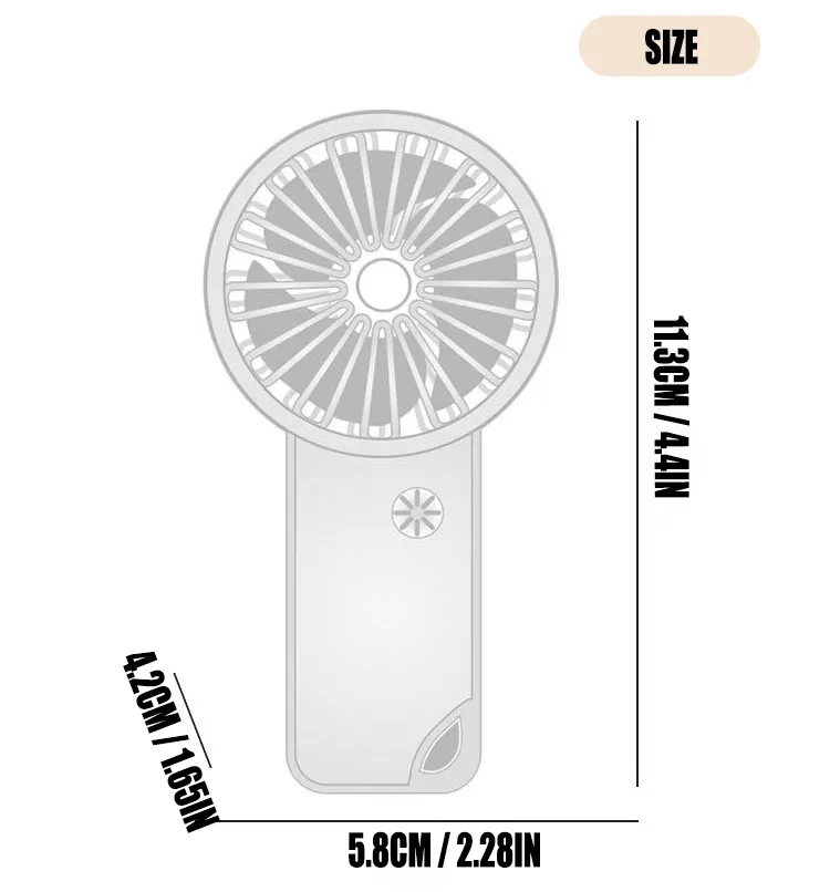 Wholesale Mini USB Fan With Carabiner Rechargeable 5
