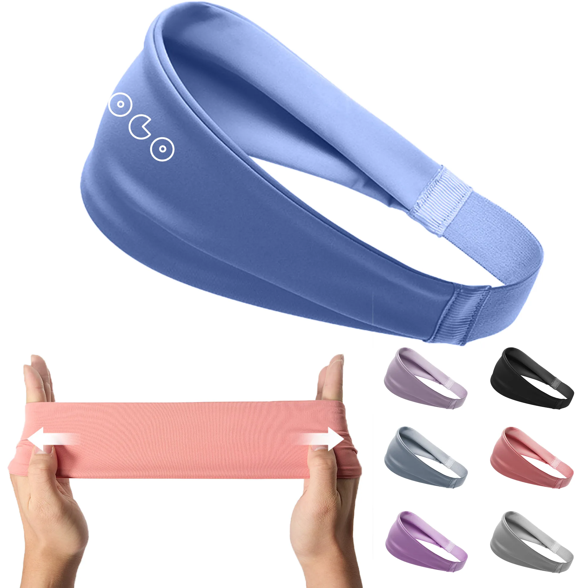 Cooling Nylon Sports Yoga Headband Elastic Sweat Hair Band 8