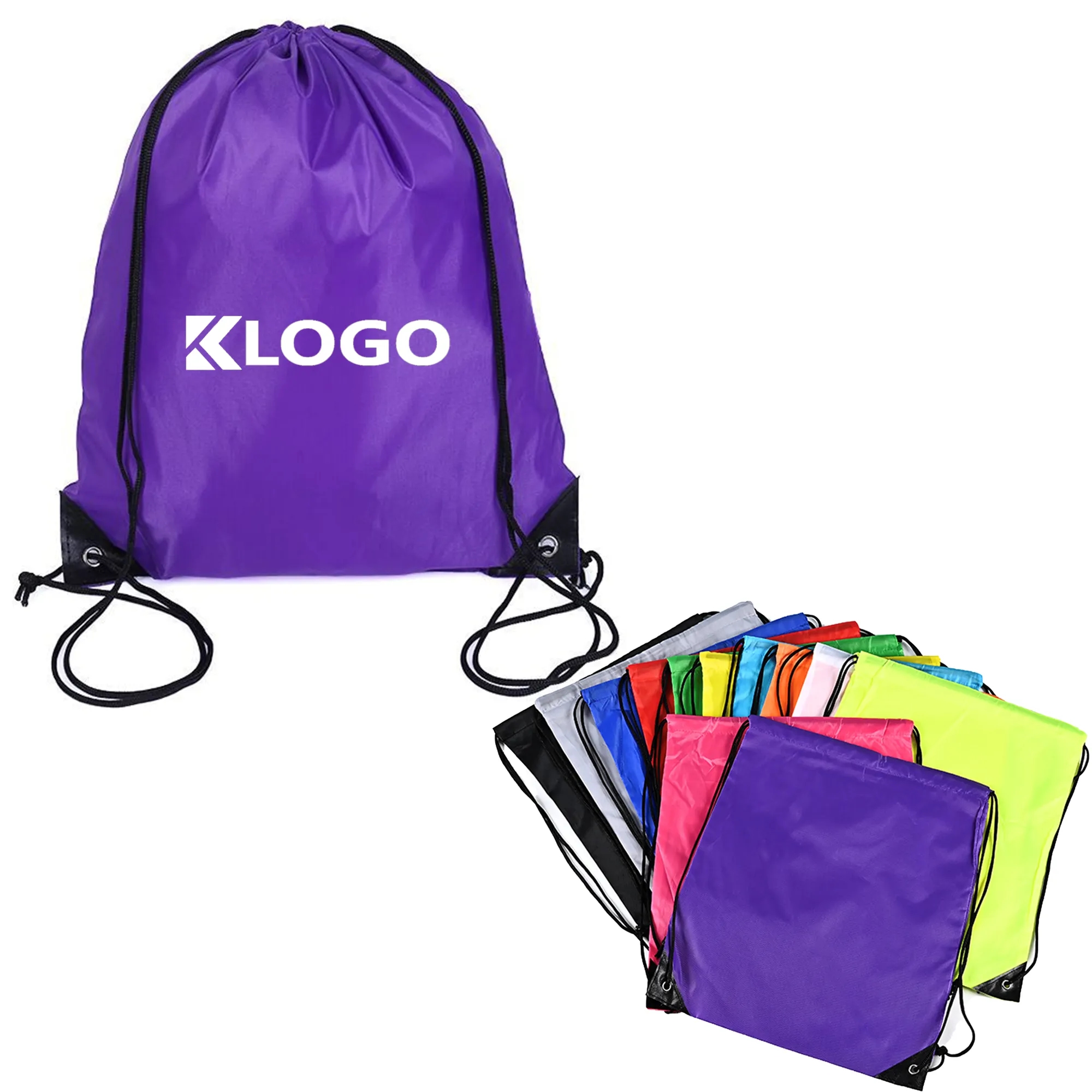 210D Nylon Drawstring Backpack 14