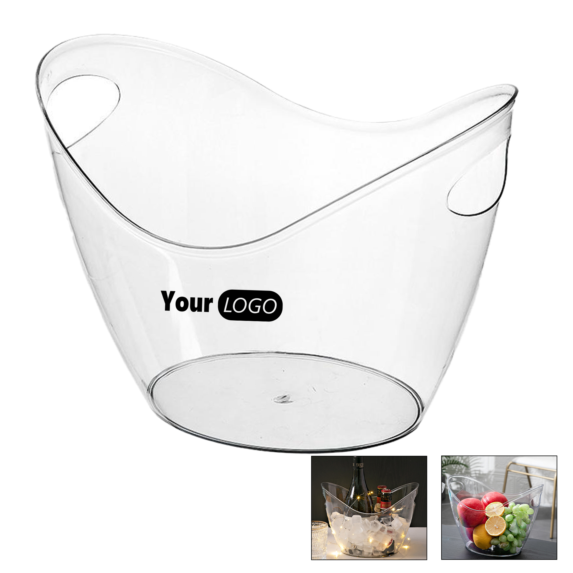 PET Large Clear Ice Bucket 2