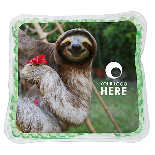 Smiling Sloth Square Aqua Pearls™ Hot/Cold Pack 4