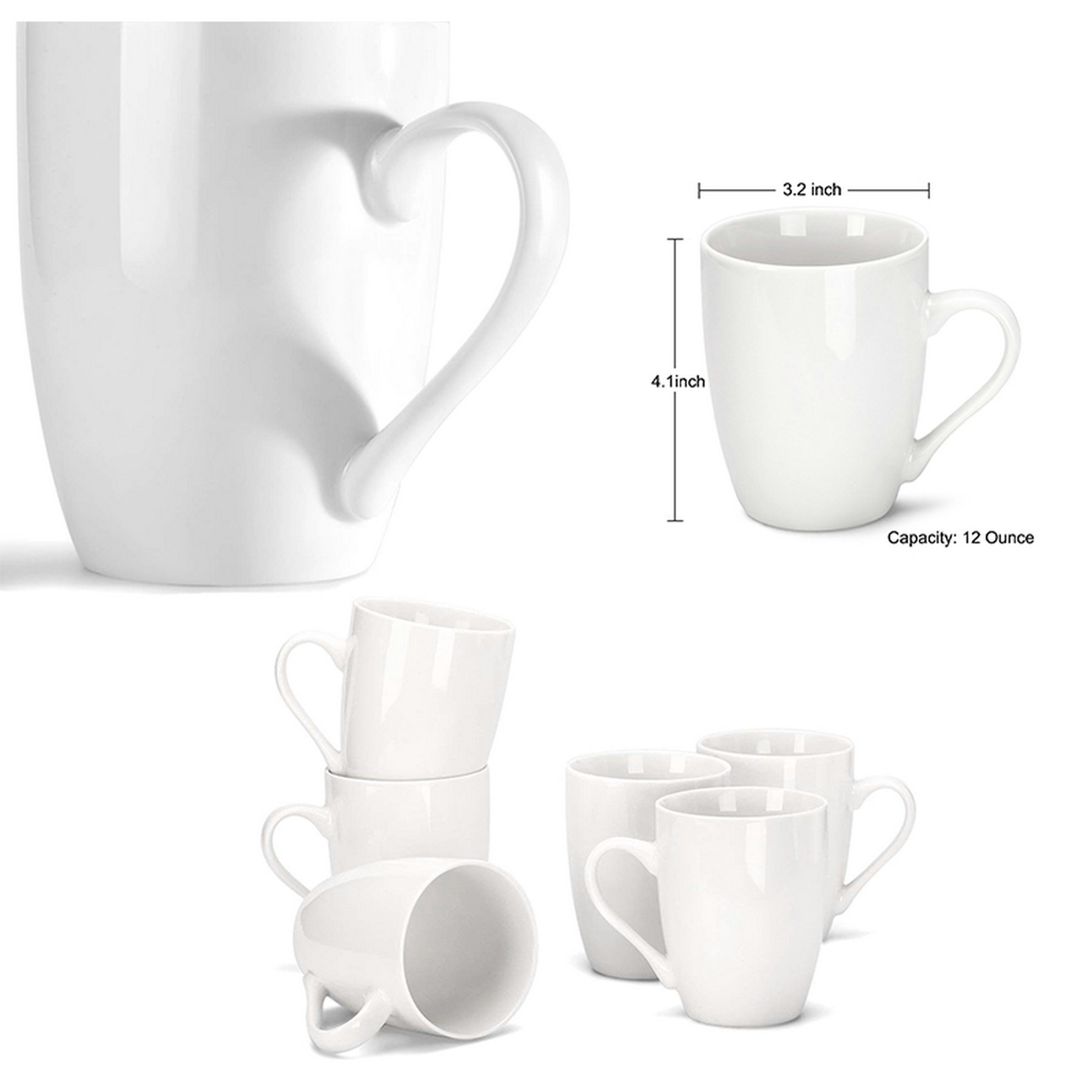 Pure White Mug Ceramic Mug Gun Mug 2