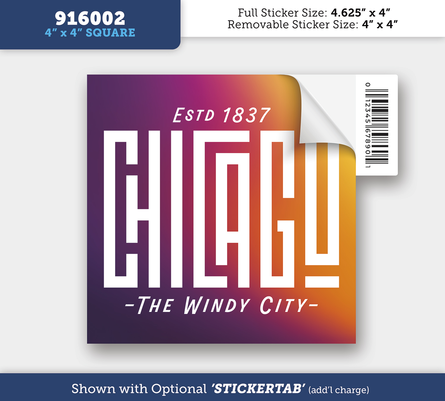 Square - Permanent Writeable Matte Sticker - 4" x 4" 5