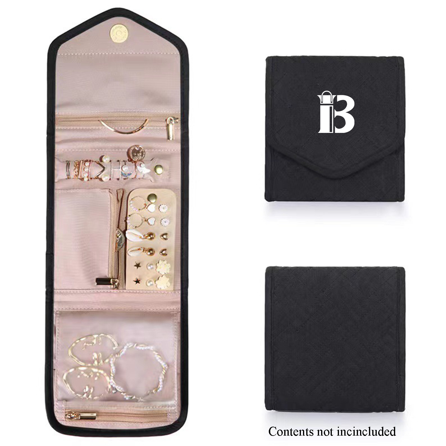 Portable Travel Jewelry Organizer Case Handbag 2