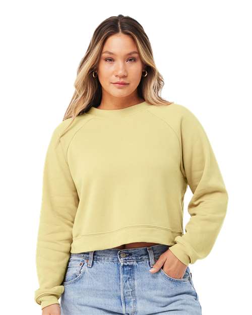 Women's Crop Raglan Crewneck Sweatshirt - 7505 23