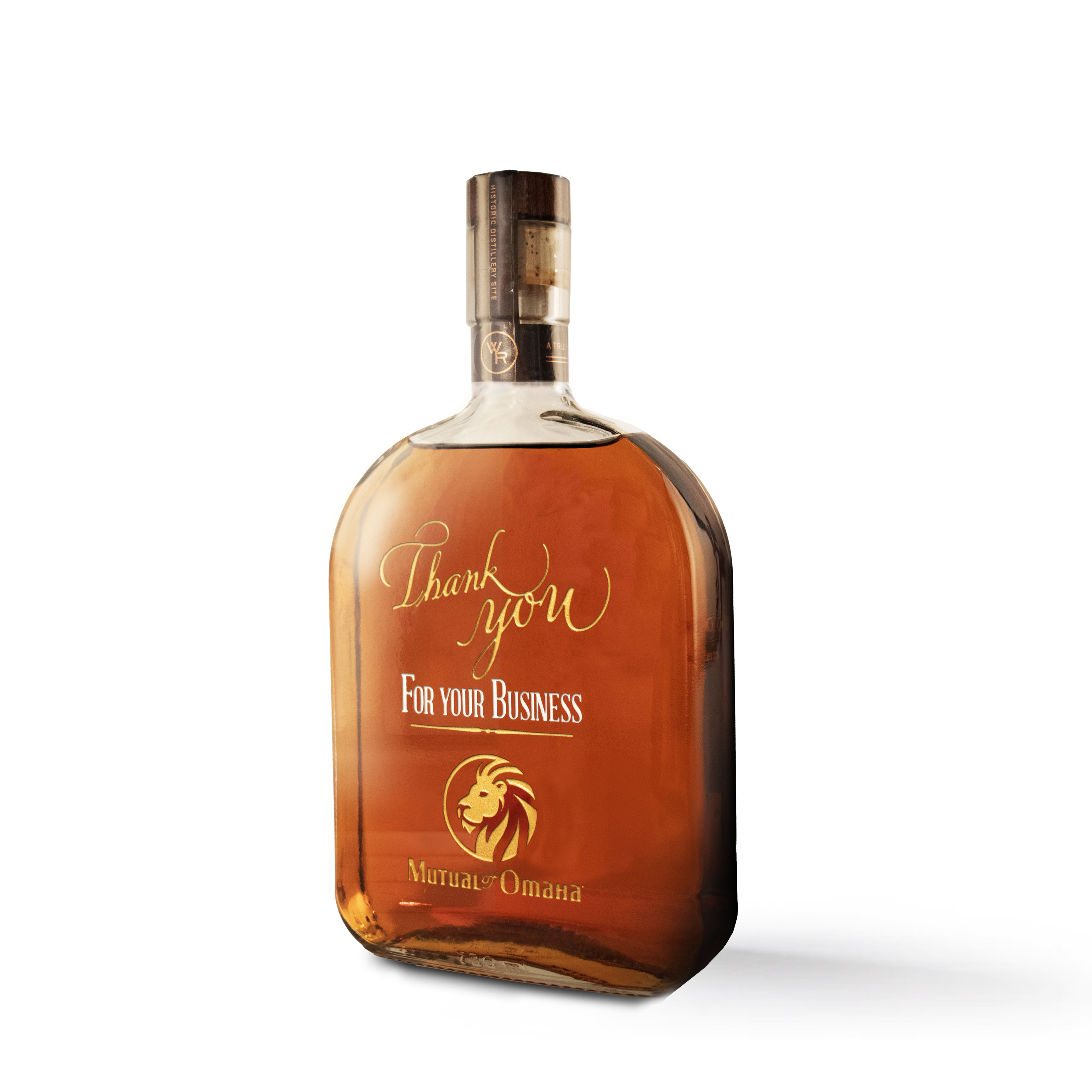 Etched Woodford Reserve Bourbon Liquor Bottle 3