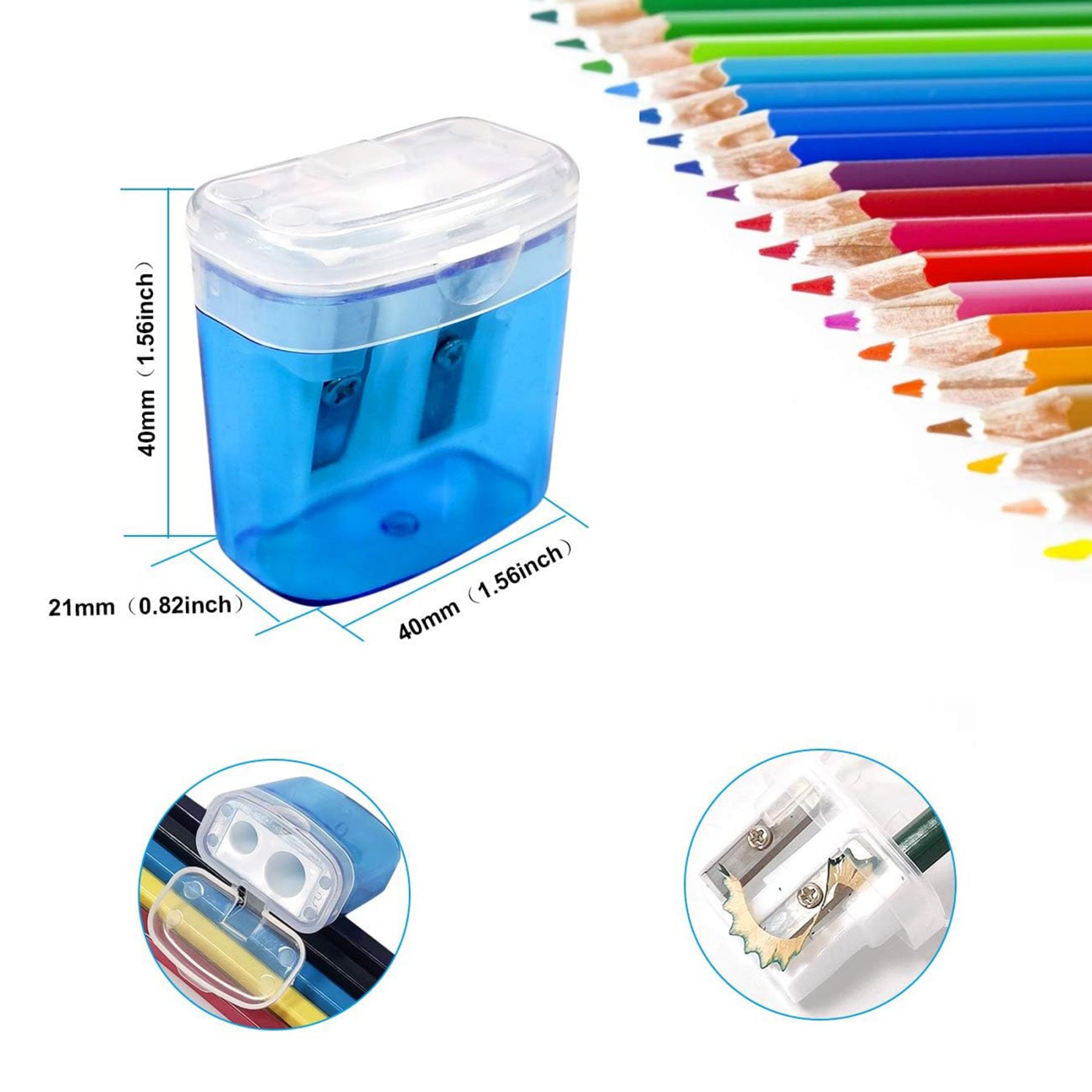 Handheld Dual Hole Pencil Sharpener 2