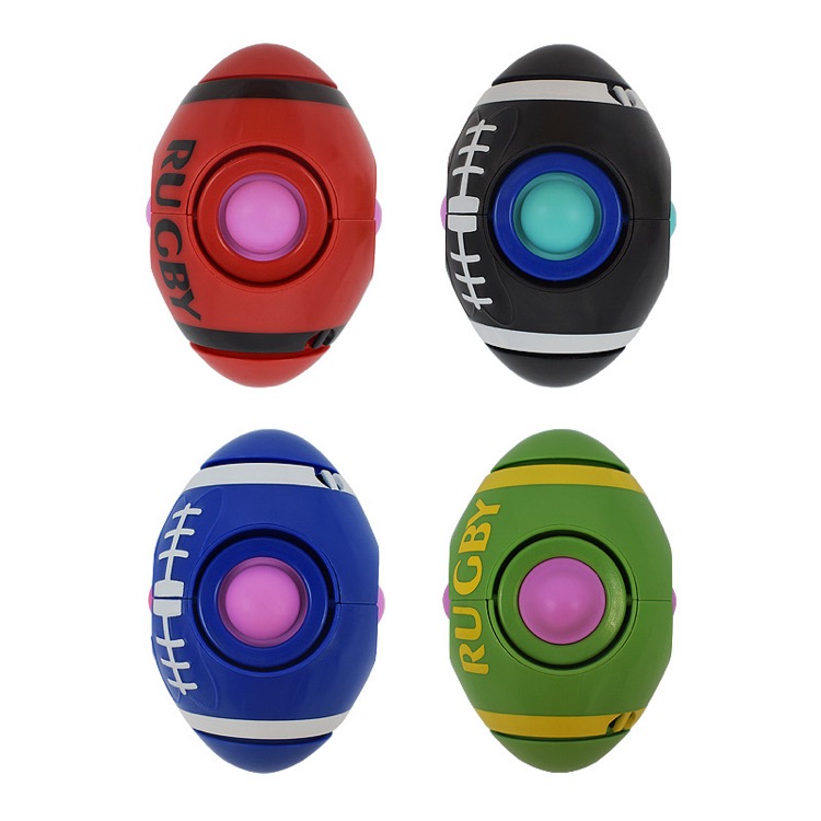 Rugby Rotating Gyro Push Pop It Fidget Toy 4
