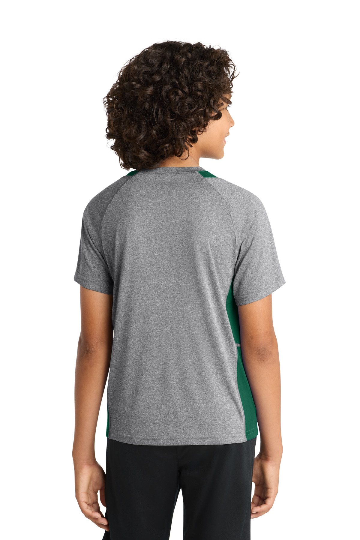 Sport-Tek Youth Heather Colorblock Contender Tee. YST361 49