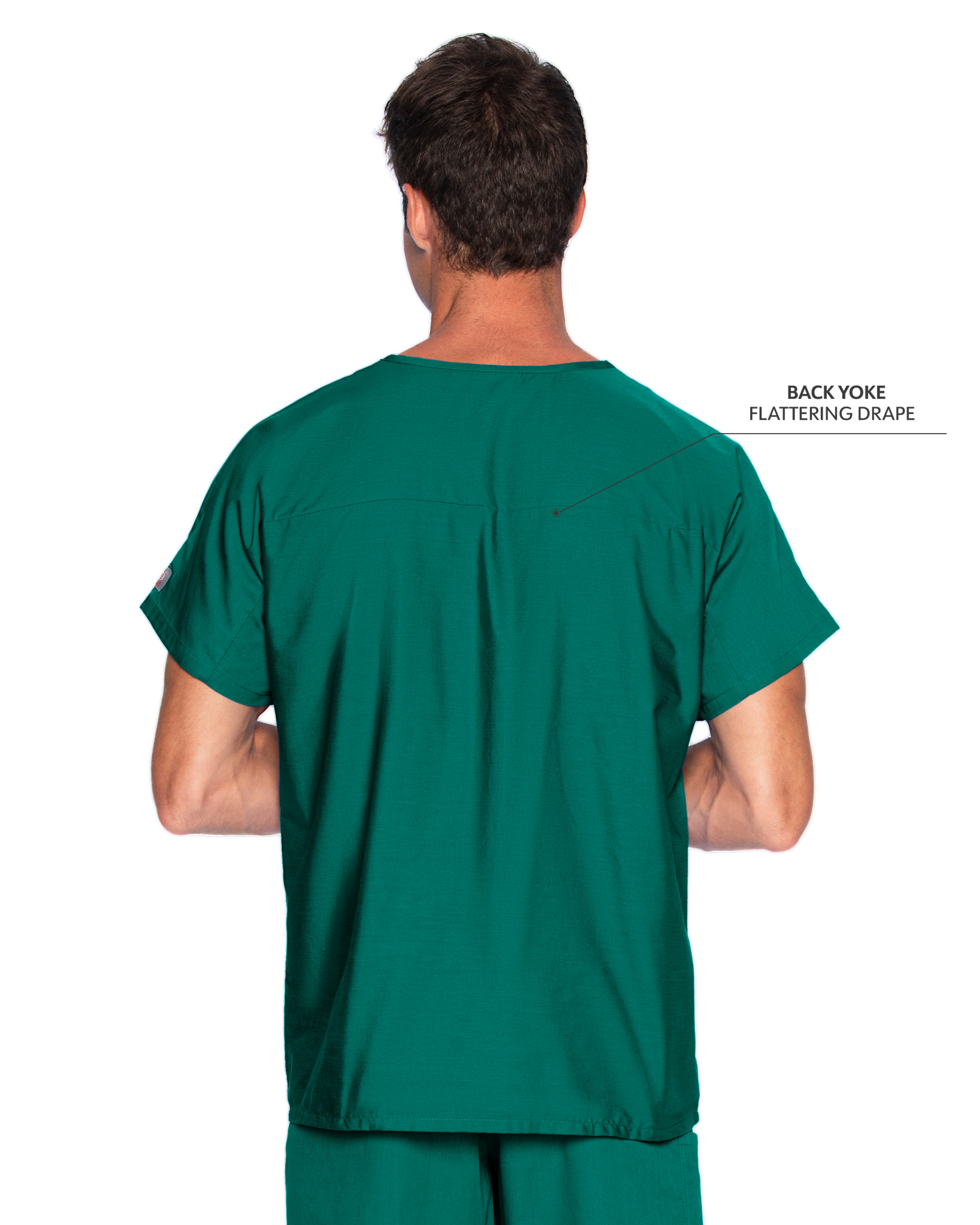 Landau - ScrubZone - Unisex One-Pocket Dolman Sleeve Tuckable V-Neck Top 3
