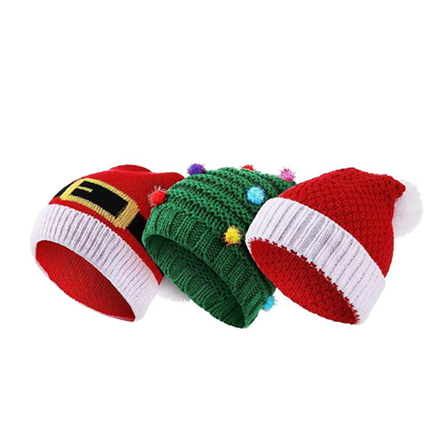 Six-piece Christmas knitted hat set 3