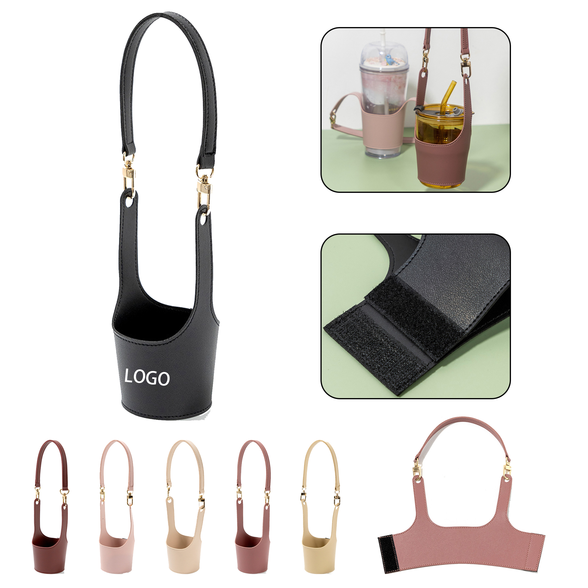 Leather Tumbler Sleeve With Handle 1